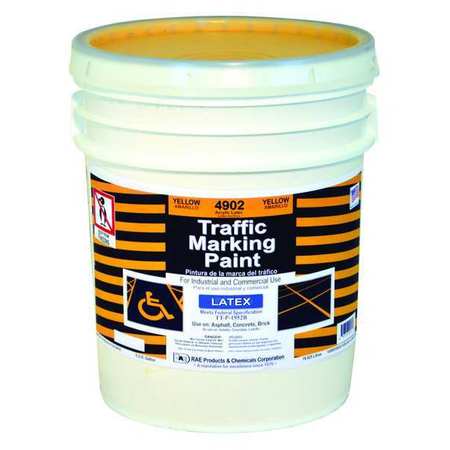 Traffic Zone Marking Paint, 5 gal., Yellow, Latex Acrylic -Based