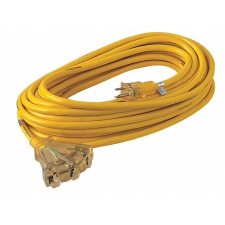 100 ft. 12/3 3-Outlet Lighted Extension Cord SJTW