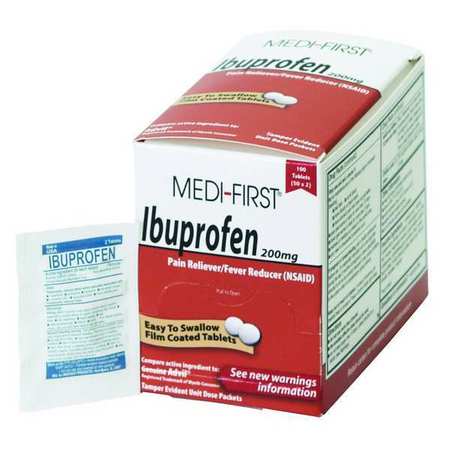 Ibuprofen, Tablet, 200mg, PK250 (125 pks of 2)