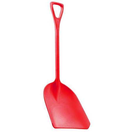 Hygienic Shovel, Red, 14 x 17 In, 42 In L