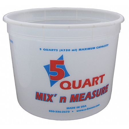 HDPE Paint Mix & Measure Bucket, 5 qt