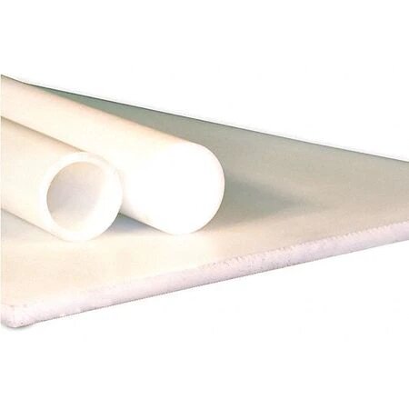 White UHMW Polyethylene Tube Stock 5 ft L, 2 1/4 in Inside Dia, 2 5/8 in Outside Dia