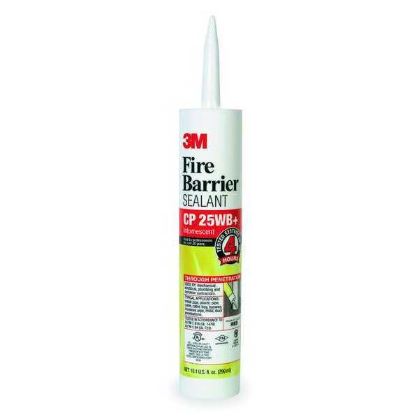 Fire Barrier Sealant, 10.1 oz., Red-Brown